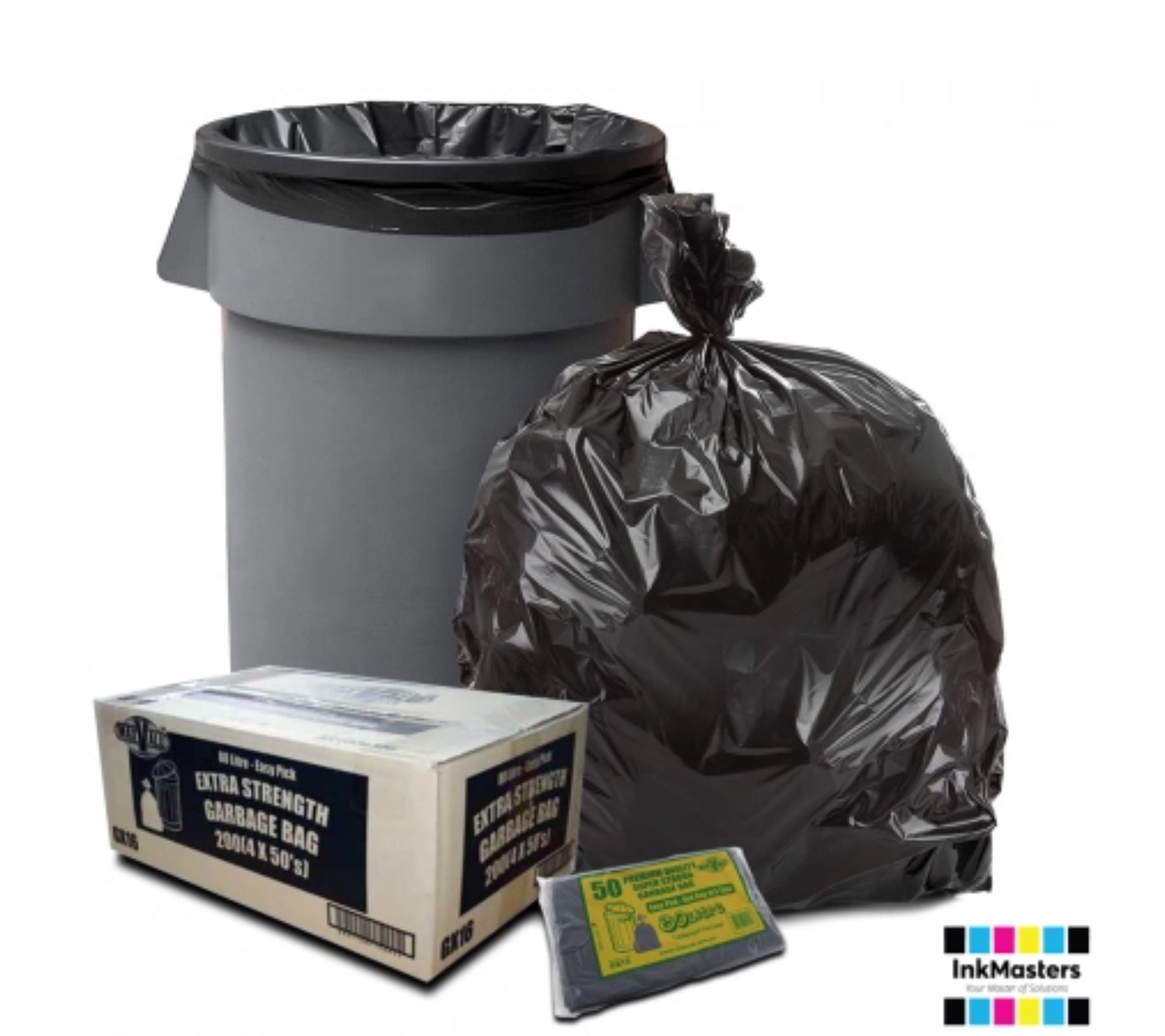 80L Black Heavy Duty Refuse Sacks / Bin Liners, 4x50 (200 Garbage Bags)