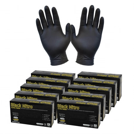 Nitrile Gloves Powder Free Black 5.5g