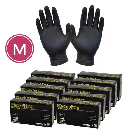 Nitrile Gloves Powder Free Black 5.5g