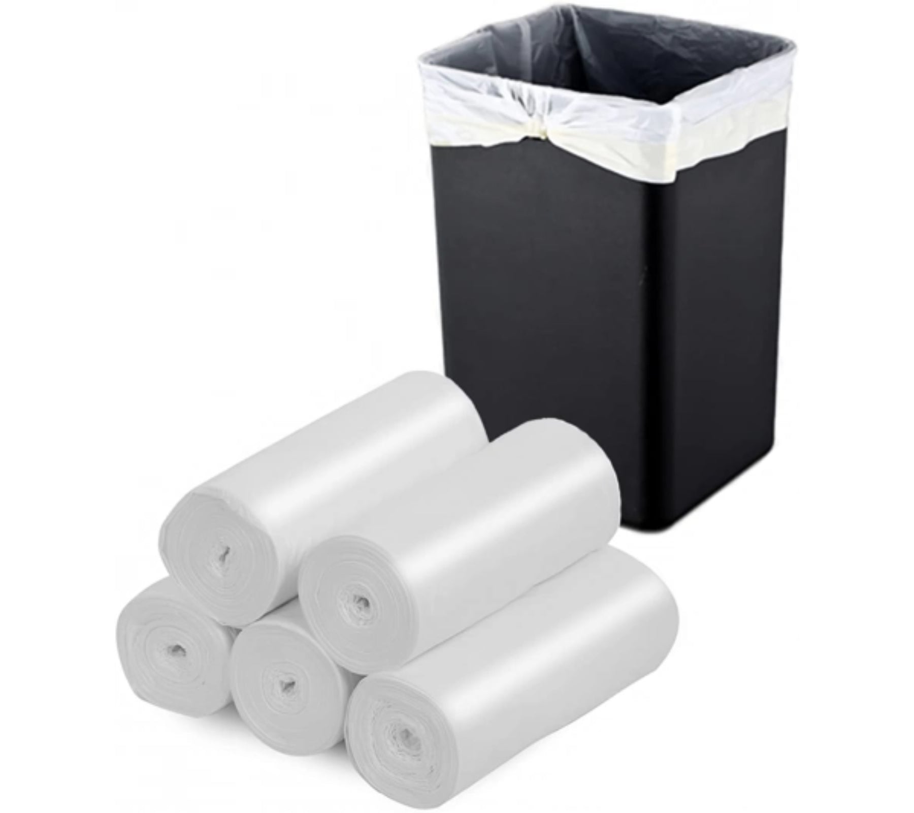 36L White Medium-Large Refuse Sack / Bin Liners, 20x50 Rolls (1000 Tidy Bags)