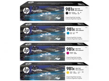 HP GENUINE #981X High Yellow Black Cyan Magenta Yellow Ink Cartridge