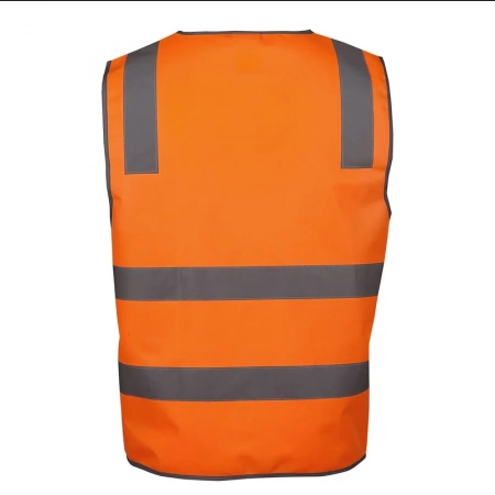 Site Safety Vest H With Zipper - Orange 50 PCS