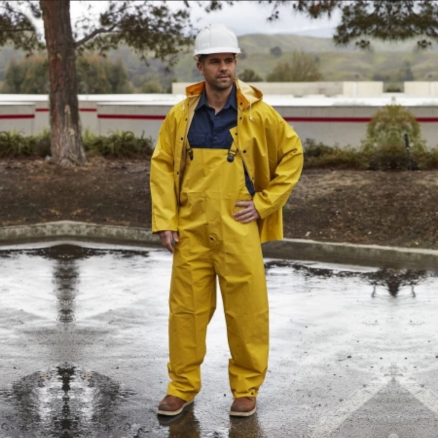 Rainwear Fluro Yellow PVC 3/4 Jacket & Trouser Set