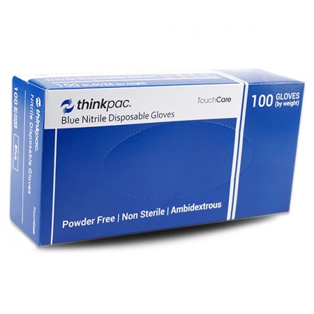 Thinkpac TouchCare Disposable Blue Nitrile Gloves, 5g (100pcs/box)