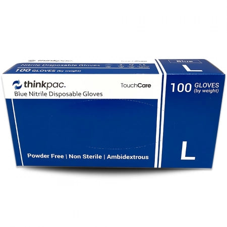 Thinkpac TouchCare Disposable Blue Nitrile Gloves, 5g (100pcs/box)