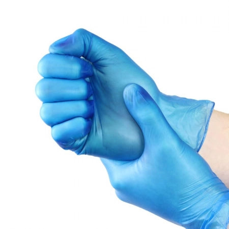 Vibrante Blue or White Vinyl Powder-Free Gloves