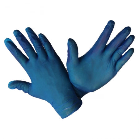 Food Grade Powder-Free Blue Vinyl Gloves - Carton of 1000 PCS